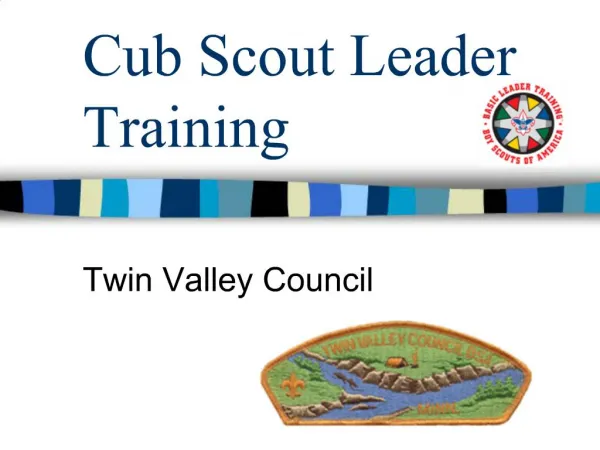 Cub Scout Leader Training