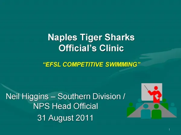 Naples Tiger Sharks Official s Clinic EFSL COMPETITIVE SWIMMING