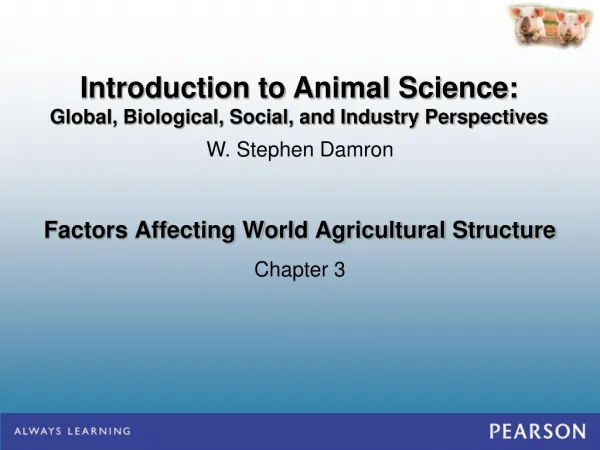 Factors Affecting World Agricultural Structure