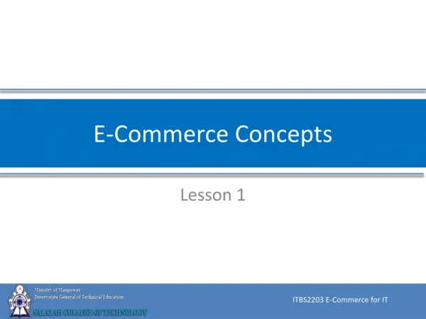 E-Commerce Concepts