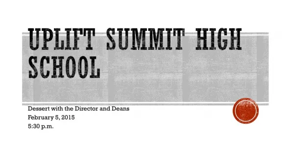Uplift Summit High School