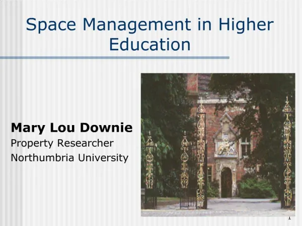 Space Management in Higher Education