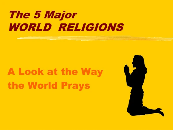 The 5 Major WORLD RELIGIONS