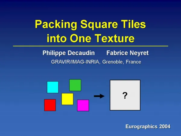 Packing Square Tiles into One Texture