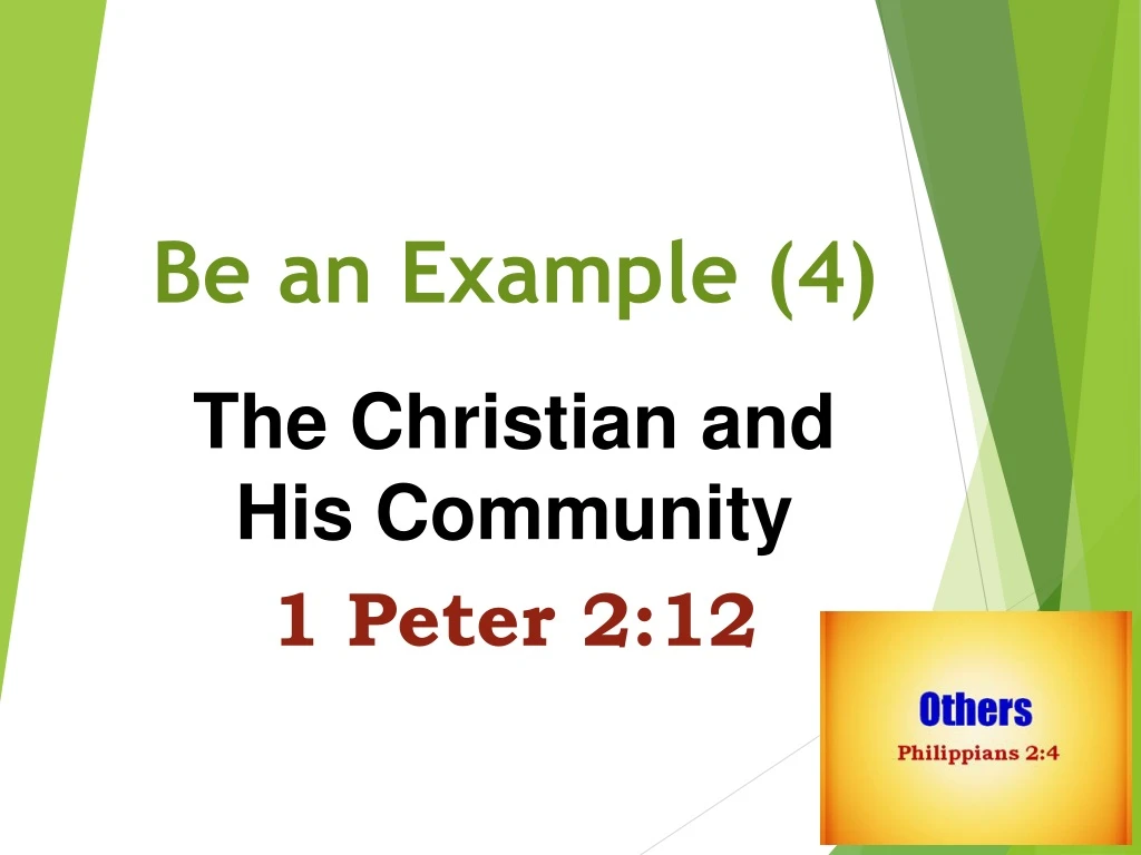 be an example 4