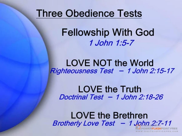Three Obedience Tests