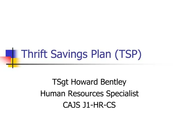 Thrift Savings Plan TSP
