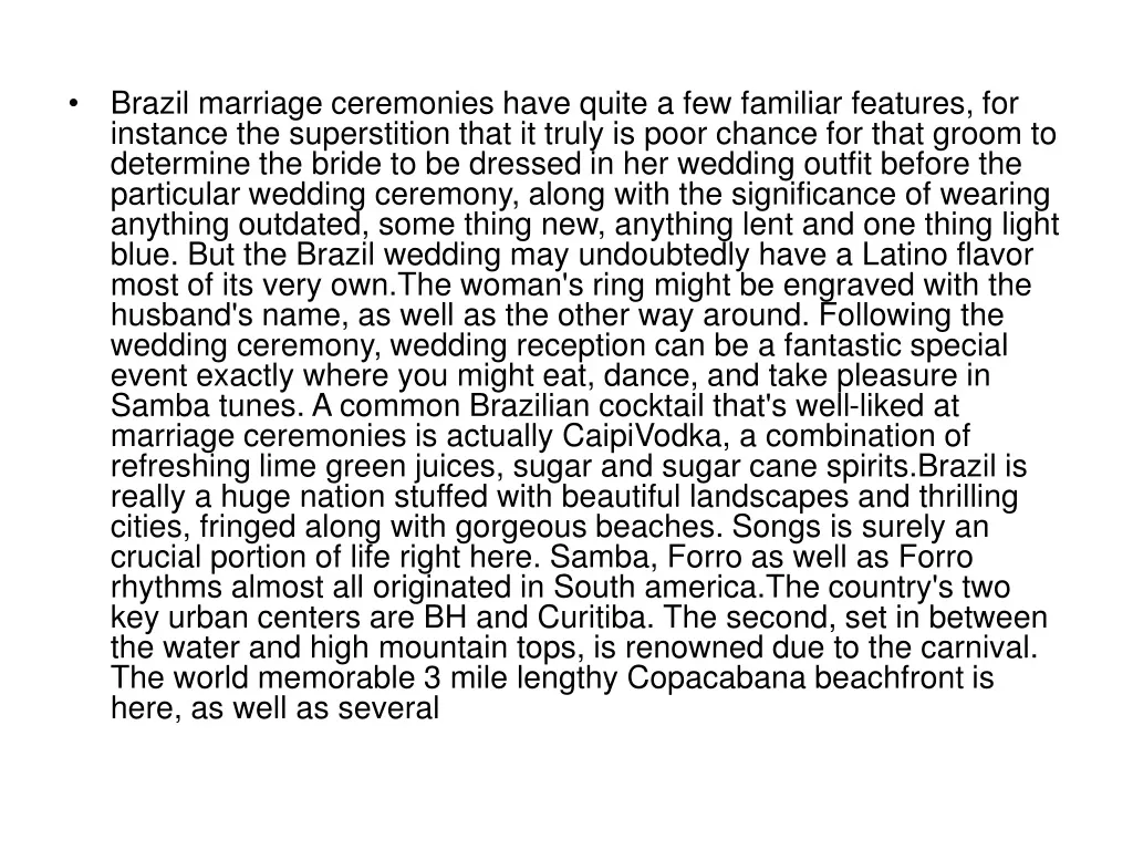 brazil marriage ceremonies have quite