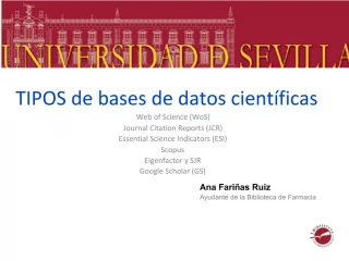 TIPOS de bases de datos cient ficas - slide 1