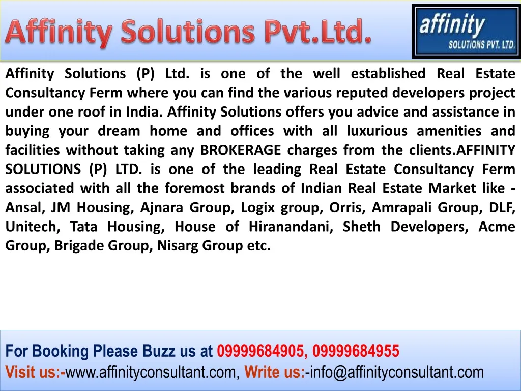 affinity solutions pvt ltd