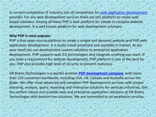 PHP Development - Reduce Cost For Your Web Application - slide 1