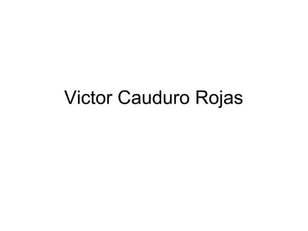 Victor Cauduro Rojas