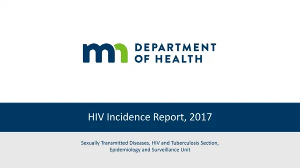 HIV Incidence Report , 2017
