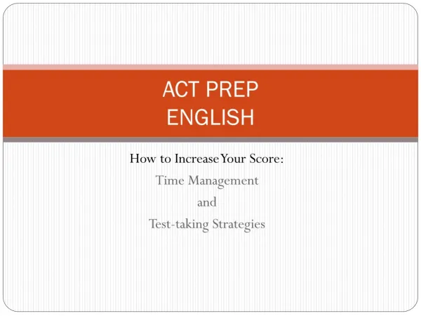 ACT PREP ENGLISH