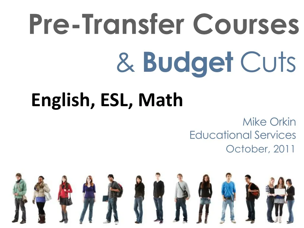 pre transfer courses