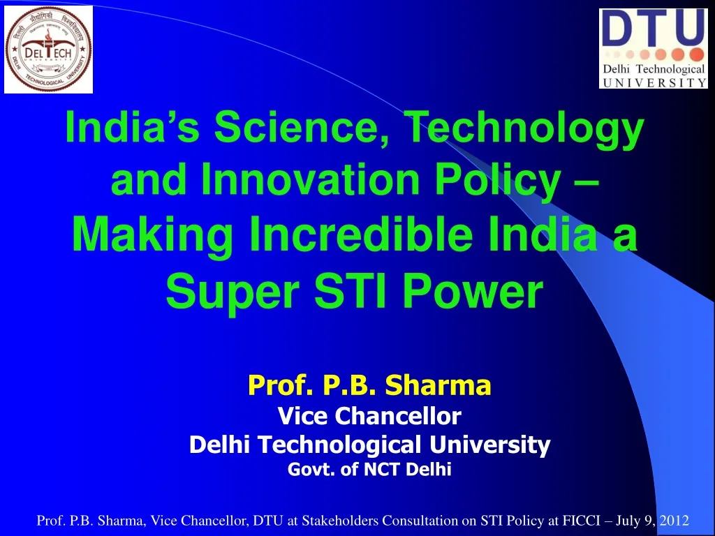 india s science technology and innovation policy
