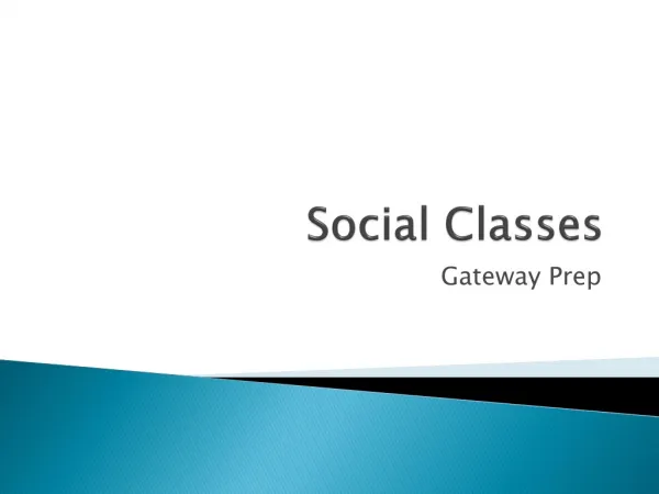 Social Classes