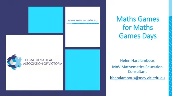Maths Games for Maths Games Days