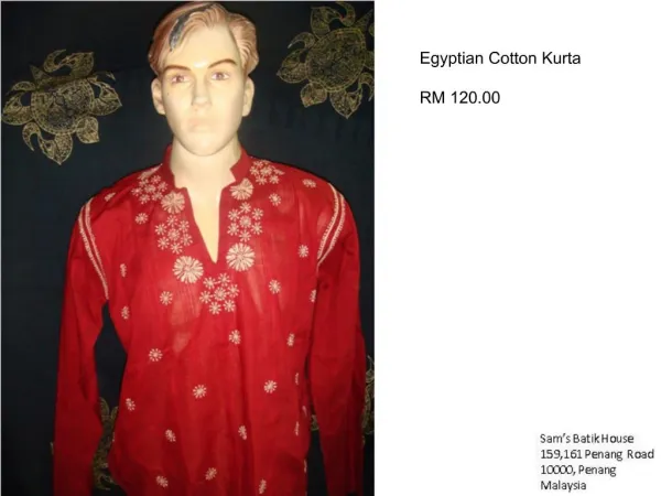 Egyptian Cotton Kurta RM 120.00