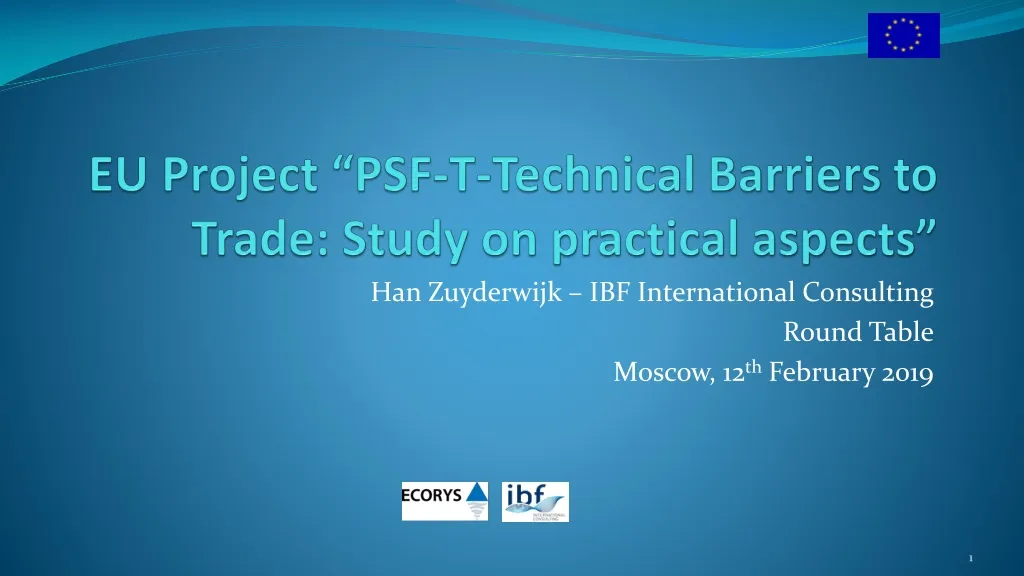 eu project psf t technical barriers to trade study on practical aspects