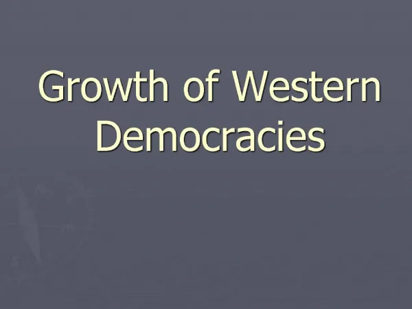 Growth of Western Democracies