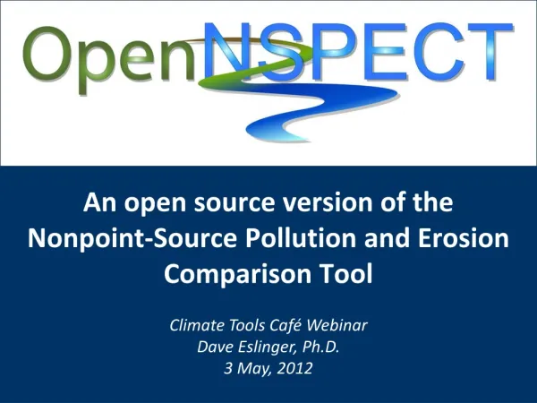 An open source version of the Nonpoint-Source Pollution and Erosion Comparison Tool