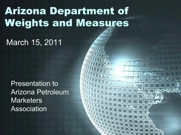 Arizona Department of Weights and Measures