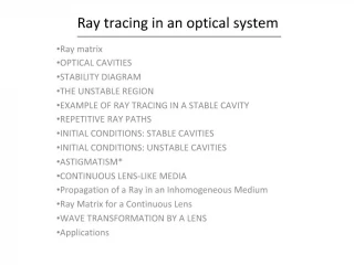 Ray tracing in an optical system - slide 1