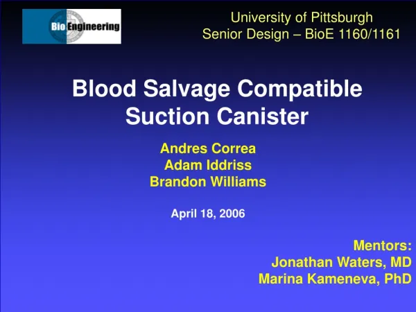 Blood Salvage Compatible Suction Canister