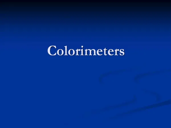 Colorimeters