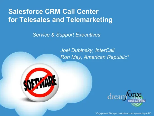 Salesforce CRM Call Center for Telesales and Telemarketing