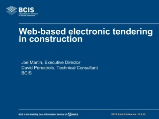Web-based electronic tendering in construction - slide 1