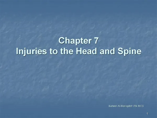 Chapter 7 Injuries to the Head and Spine