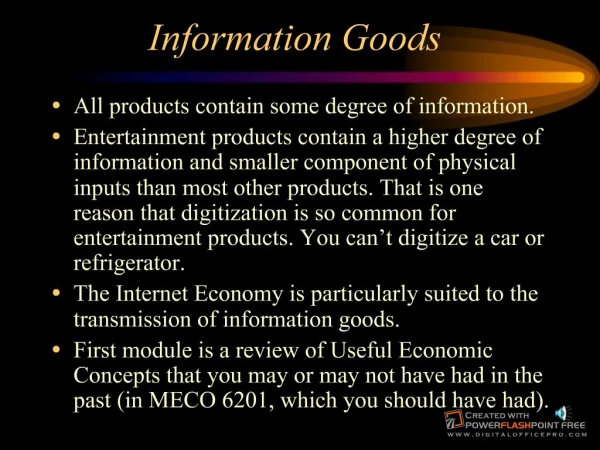 Information Goods
