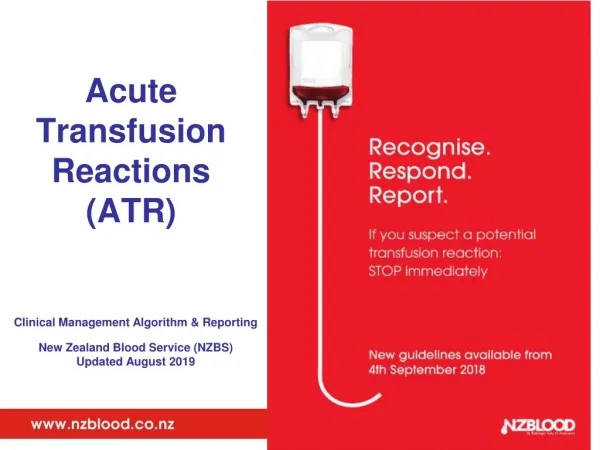 Acute Transfusion Reactions (ATR)