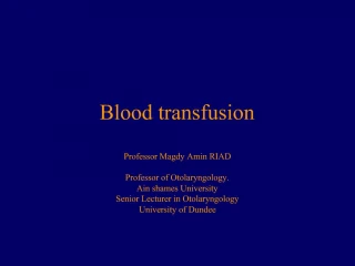 Blood transfusion - slide 1