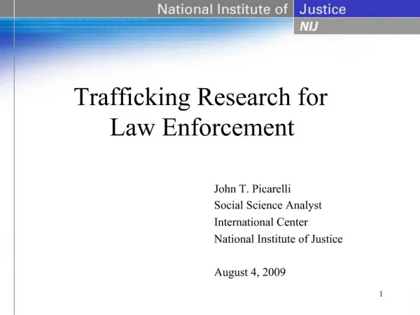 Trafficking Research for Law Enforcement
