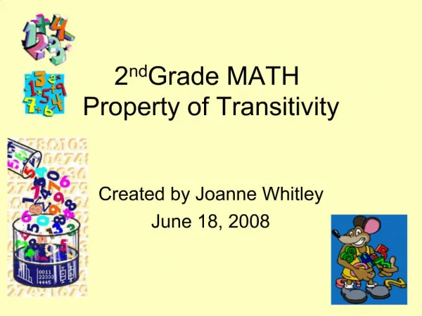 2nd Grade MATH Property of Transitivity