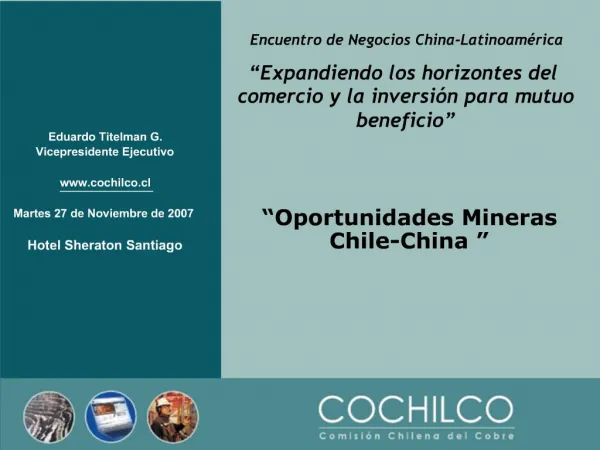 Oportunidades Mineras Chile-China