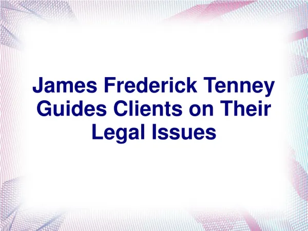James Frederick Tenney
