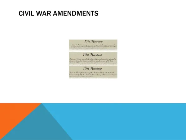 Civil war Amendments