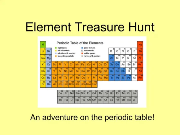Element Treasure Hunt