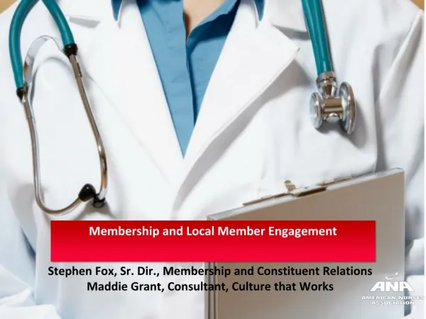 Membership and Local Member Engagement