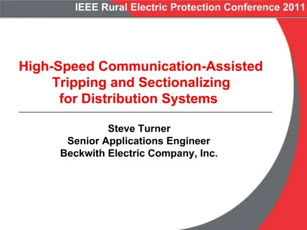 IEEE Rural Electric Protection Conference 2011