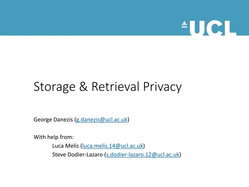 storage retrieval privacy