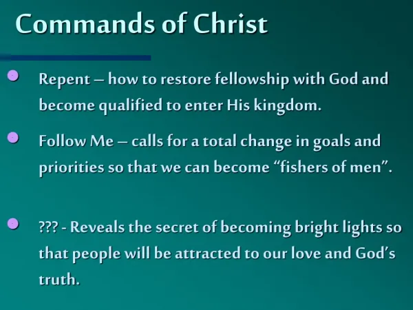 Commands of Christ
