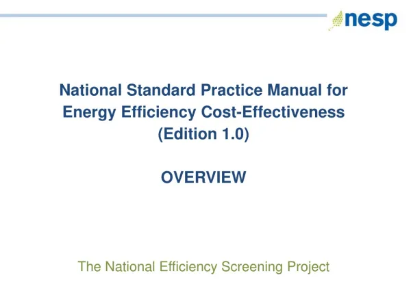The National Efficiency Screening Project