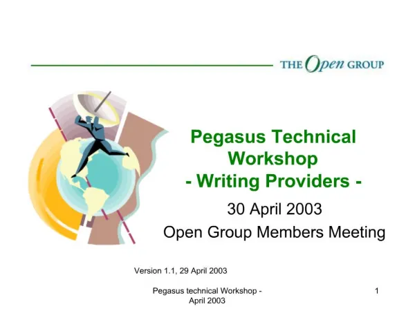 Pegasus Technical Workshop - Writing Providers -