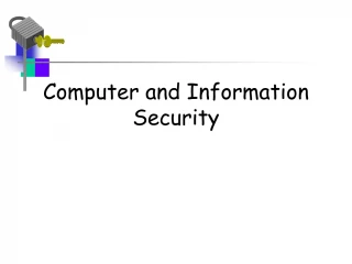Computer and Information Security - slide 1