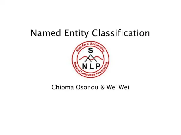 Named Entity Classification